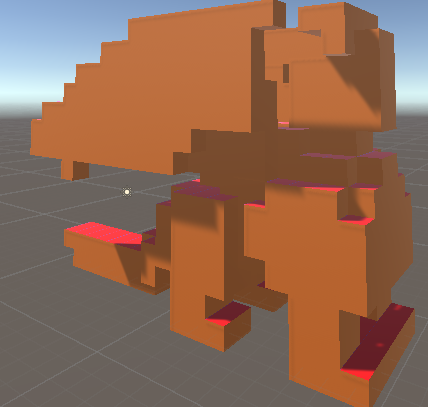 Low-resolution voxel dragon