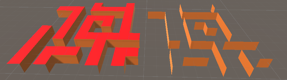 One labyrinth chunk seen from above and below
